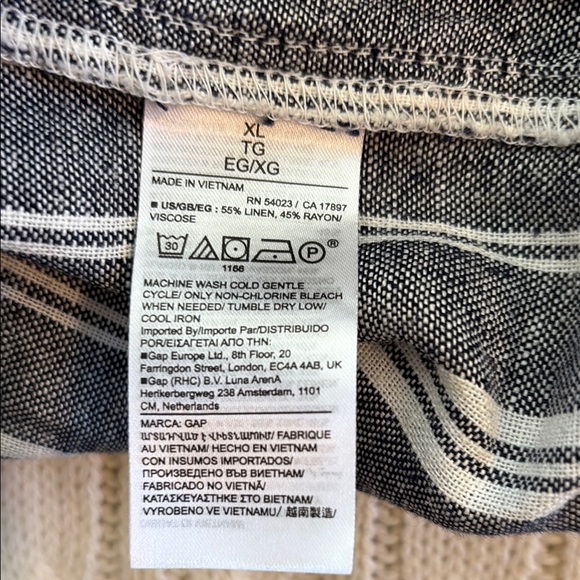 THE GAP MIXED LINEN PANTS. - Picture 4 of 4